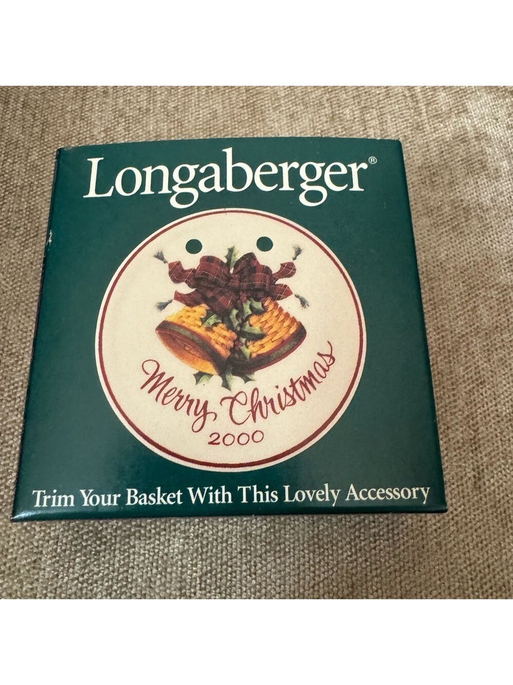 Longaberger - NEVER USED - Basket Tie Accessory - 2000 - VINTAGE Christmas Tie